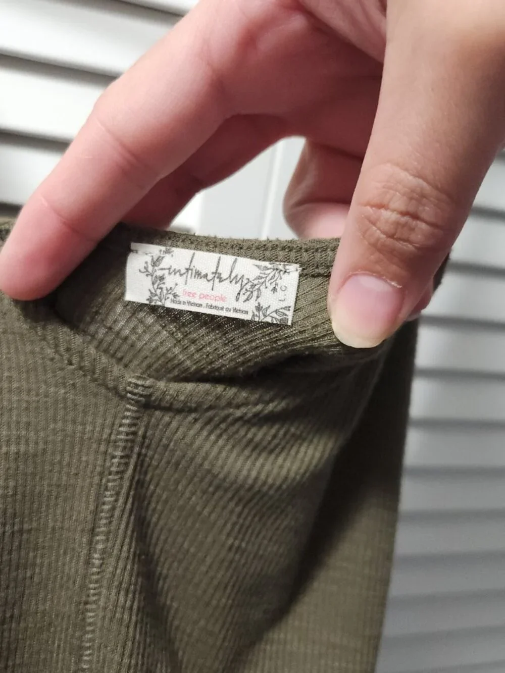 Free People Olive Green Dani Swing Tank Top